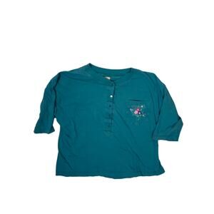 Vintage Adonna Embroidered Floral Pocket T-Shirt Women’s Medium – Baggy Fit Tee